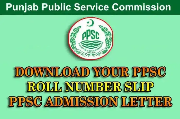 PPSC Roll Number Slip