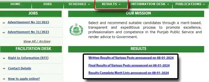 PPSC Result Check