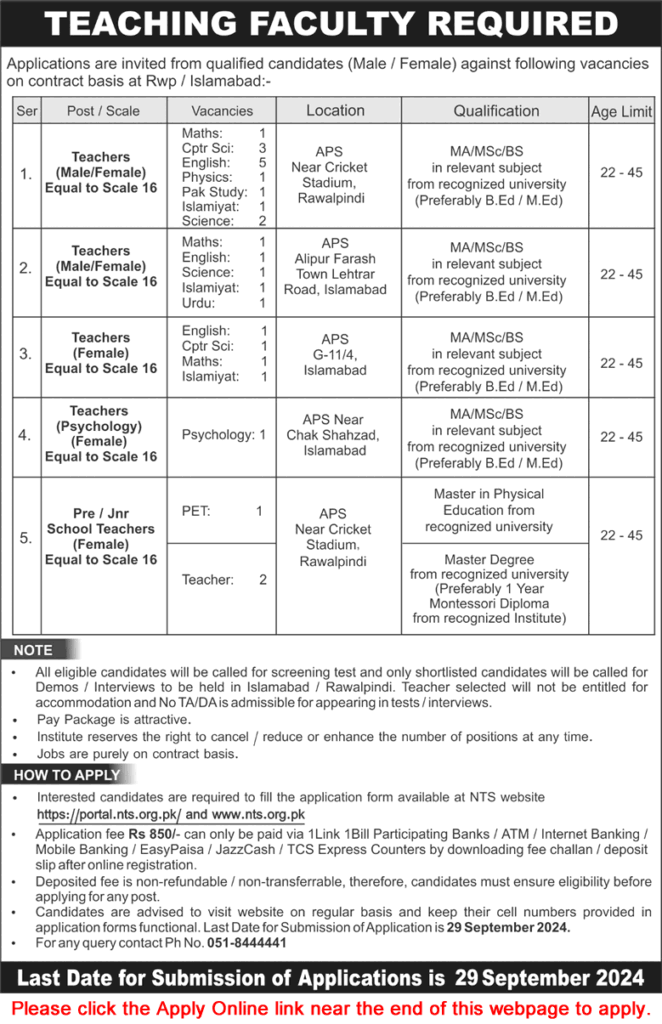 aps jobs 2024